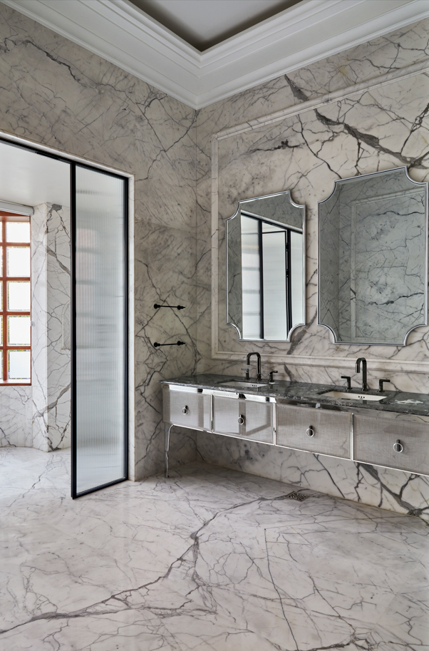 The master bathroom